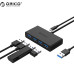 Хаб USB 3.0 OTG ORICO с поддержкой доп питания (G11-H4-U3-BK)