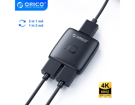 HDMI коммутатор переключатель свитч двунаправленный 4K-60Hz Orico (HS2-A1)