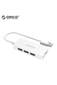 Хаб USB 3.0 ORICO HS4U-U3-WH с поддержкой доп. питания, OTG