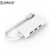 Хаб USB 3.0 ORICO HS4U-U3-WH с поддержкой доп. питания, OTG