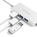 Хаб USB 3.0 ORICO HS4U-U3-WH с поддержкой доп. питания, OTG