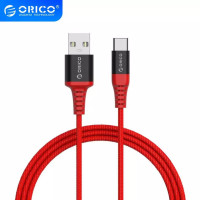 Кабель Orico USB Type-C 3A для быстрой зарядки Quick Charge 1 м (HTK-10-RD-BP)