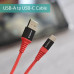 Кабель Orico USB Type-C 3A для быстрой зарядки Quick Charge 1 м (HTK-10-RD-BP)