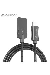 Кабель для быстрой зарядки USB Type-C ORICO HTS-BK металл оболочка 1 м