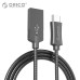 Кабель для быстрой зарядки USB Type-C ORICO HTS-BK металл оболочка 1 м