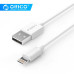 Кабель Lightning USB для iPhone ORICO LTG-WH 1 метр