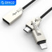 Кабель для быстрой зарядки 2 в 1 Micro USB Lightning 2.4A Orico (MLS-10)