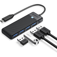 USB хаб для ноутбука смартфона планшета 4 USB 3.0 Type-C Orico (OR-PAPW4A-C3)
