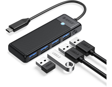 USB хаб для ноутбука смартфона планшета 4 USB 3.0 Type-C Orico (OR-PAPW4A-C3)