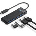 USB хаб для ноутбука смартфона планшета 4 USB 3.0 Type-C Orico (OR-PAPW4A-C3)