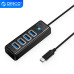 Хаб Type-C USB 3.0 для ноутбука OTG Orico (PW4U-C3)