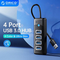 USB хаб для ноутбука ORICO 4 USB 3.0 OTG (PW4U-U3-015-BK)