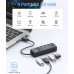 USB хаб для ноутбука ORICO 4 USB 3.0 OTG (OR-PW4U-U3-015-BK)