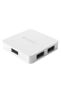 USB 3.0 хаб с внешним питанием 4 порта OTG Orico White (TA4U-U3-WH)
