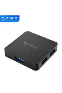  USB hub с питанием OTG 4 порта USB 3.0 Orico Black (TA4U-U3-BK)