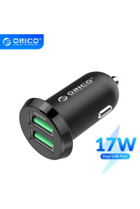Автомобильное зарядное устройство для телефона Orico 2 USB 3.4А 17W Black