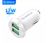 Автомобильное зарядное устройство для телефона Orico 2 USB 3.4А 17W White