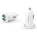 Автомобільний зарядний пристрій для телефону Orico 2 USB 3.4А 17w White