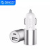 Автомобильная зарядка для телефона Orico Type-C USB 3.1А 15W Silver
