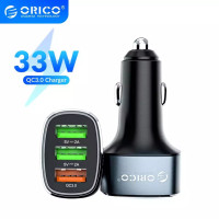 Автомобильная зарядка для телефона Orico 3 USB 33W Quick Charge QC3.0 Gray (UPB-3U)