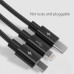 Кабель 3 в 1 Type-C-Micro USB-Lightning ORICO UTS12-BK 1.2 метра 