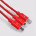 Кабель 3 в 1 Type-C Micro USB Lightning 1.2 м ORICO UTS-12-RD