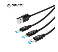 Кабель 3 в 1 Type-C/ Lightning (2 шт) 1.2 м ORICO UTS2-12-BK