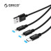 Кабель 3 в 1 Type-C Lightning (2 шт) 1.2 м ORICO UTS2-12-BK