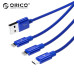 Кабель 3 в 1 Micro USB / Lightning (2 шт) 1.2 м ORICO UTS3-12-BL