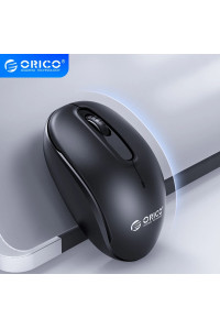 Беспроводная мышь для компьютера и ноутбука тихий клик Orico Wireless Black (V2C-BK)