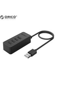 Хаб USB 2.0 ORICO W5PU2-015-BK з підтримкою дод. живлення OTG