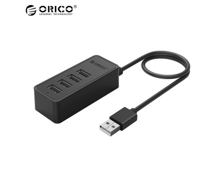Хаб USB 2.0 ORICO W5PU2-015-BK с поддержкой доп. питания OTG