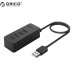 Хаб USB 2.0 ORICO W5PU2-015-BK с поддержкой доп. питания OTG