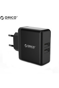 Сетевое зарядное устройство 2 USB ORICO 3A 15W (WHC-2U-BK)