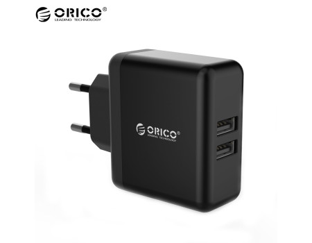 Сетевое зарядное устройство 2 USB ORICO 3A 15W (WHC-2U-BK)