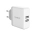 Сетевое зарядное устройство USB ORICO 3A 15W (WHC-2U-WH)