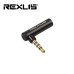 Переходник CTIA OMTP 3.5 мм 90° 4 pin Rexlis Black