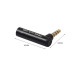Переходник CTIA OMTP 3.5 мм 90° 4 pin Rexlis Black