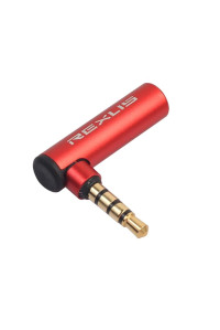 Переходник CTIA OMTP 3.5 мм 90° 4 pin Rexlis Red
