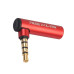 Перехідник CTIA OMTP 3.5 мм 90° 4 pin Rexlis Red