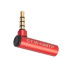 Перехідник CTIA OMTP 3.5 мм 90° 4 pin Rexlis Red