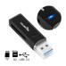 Картридер USB 3.0 2 в 1 SD/Micro SD Rocketek CR11-BK Поддержка карт до 2 ТБ