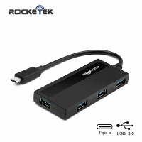 Хаб USB 3.0 Type-C Rocketek RTHC4P с поддержкой доп. питания