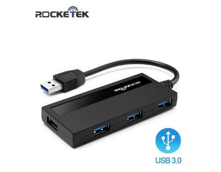 Хаб USB 3.0 Rocketek Rthu4p з підтримкою дод. живлення