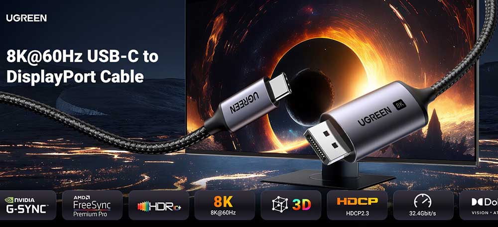 Кабель Type-C DP 8k-60hz