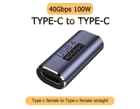Соединитель Type-C (мама) Type-C (мама) адаптер PD 100W USB 4.0 Thunderbolt 4 8k 60hz 40 Гбит/с