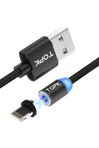 Магнитный кабель Lightning TOPK R-Line2 Black