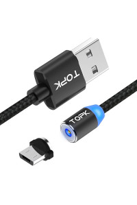 Магнитный кабель Micro USB TOPK R-Line2 Black