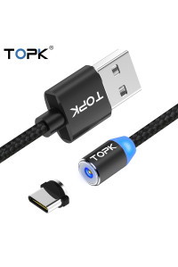Магнітний кабель USB Type-C TOPK R-Line2 Black