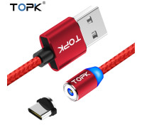 Магнитный кабель USB Type-C TOPK R-Line2 Red